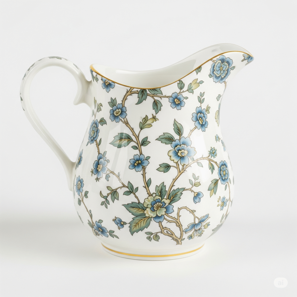 Made in Italy" floral ceramic jug Made in Italy" floral ceramic jug