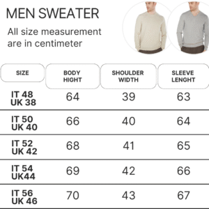 Guide to sizes Neo B - Madeinitaly-marketplace