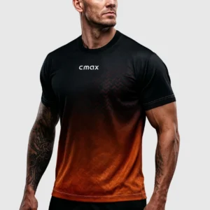 CMAX-Soft-Gradient-Shirt-Orange-Black-Front